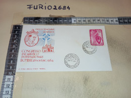 HB12546 FDC ROMA TIMBRO ANNULLO CITTA' DEL VATICANO 1964 BOMBAY CONGRESSO EUCARISTICO INTERNAZIONALE - FDC