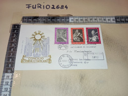 HB12553 FDC ROMA TIMBRO ANNULLO CITTA' DEL VATICANO TIMBRO ANNULLO 1962 CONCILIO ECUMENICO VATICANO II° - FDC