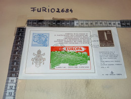 HB12557 FDC KIMCOVER TIMBRO ANNULLO CITTA' DEL VATICANO 1967 UDIENZA PAPA PAOLO VI EUROPA - FDC