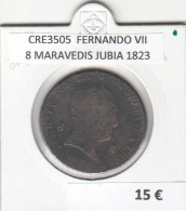 CRE3505 MONEDA ESPAÑA FERNANDO VII 8 MARAVEDIS JUBIA 1823 - Otros & Sin Clasificación