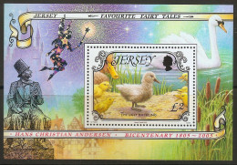 Jersey 2005 Christian Anderson Ugly Duck Block Issues MNH   Nordia 2005 Fairy Tales - Ducks