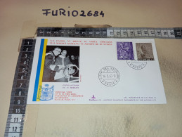 HB12568 FDC KIMCOVER TIMBRO ANNULLO CITTA' DEL VATICANO 1967 PAPA PAOLO VI RICEVE VISITA GUSTAVO VI RE DI SVEZIA - FDC