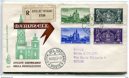 Vaticano FDC Venetia 1957 Mariazell  Viaggiata Racc. Per L'Italia - FDC