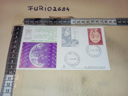 HB12578 FDC KIMCOVER TIMBRO ANNULLO CITTA' DEL VATICANO 1969 DISCORSI PAPA PAOLO VI SULLA CONQUISTA DELLA LUNA - FDC