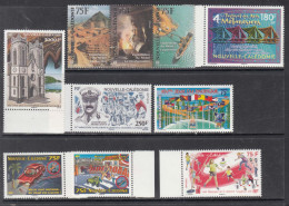 2010 New Caledonia Collection Of 10 Different Mining Cathedral Flags Road Safety MNH @ BELOW FACE VALUE - Unused Stamps