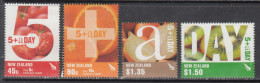 2006 New Zealand Nutrition Health 5+ A Day Fruits Vegetable SHORT Set Of 4  MNH @ BELOW FACE VALUE - Nuovi