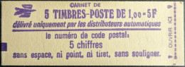 1972 C1 Conf. - Daté 4/ 15.11.77 Carnet Fermé Sabine 1F Rouge - Modernes : 1959-...