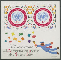UNO Genf 2001 50 Jahre Postverwaltung UNPA Block 16 Postfrisch (C14037) - Hojas Y Bloques