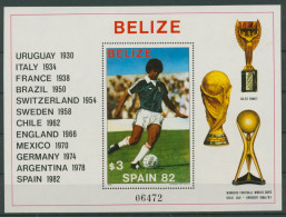 Belize 1981 Fußball-WM In Spanien Spieler Pokale Block 46 Postfrisch (C22515) - Belize (1973-...)