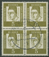 Berlin 1961 Bedeutende Deutsche Bogenmarken 199 4er-Block Gestempelt - Used Stamps