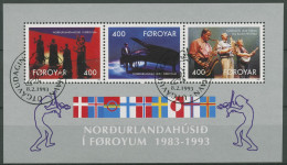 Färöer 1993 10 Jahre Haus Des Nordens Block 6 Gestempelt (C17507) - Färöer Inseln