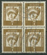 Berlin 1961 Bedeutende Deutsche Bogenmarken 200 4er-Block Gestempelt - Usados