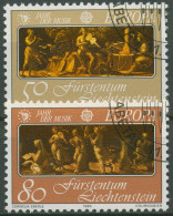 Liechtenstein 1985 Europa CEPT Jahr Der Musik Cembalodeckel 866/67 Gestempelt - Usados