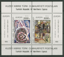 Türkisch-Zypern 1993 Europa CEPT Zeitgen. Kunst Block 12 Postfrisch (C90365) - Nuevos