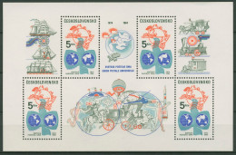 Tschechoslowakei 1984 110 Jahre Weltpostverein UPU Block 58 Postfrisch (C91876) - Blocks & Sheetlets
