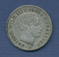 Preußen 1/6 Taler 1839 A, Friedrich Wilhelm III. J 57 Ss+/ss (m2770) - Monedas Pequeñas & Otras Subdivisiones