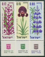 Israel 1970 Unabhängigkeit Blumen 470/72 Mit Tab Postfrisch - Nuevos (con Tab)