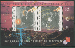 Israel 1997 HONG KONG Alexander Bell Thomas Edison Block 55 Postfrisch (C98337) - Blocs-feuillets