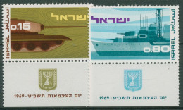 Israel 1969 Unabhängigkeit Tag Der Streitkräfte Panzer 437/38 Mit Tab Postfrisch - Nuovi (con Tab)