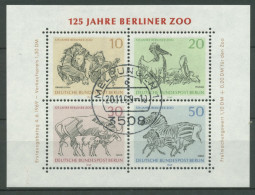 Berlin 1969 125 Jahre Berliner Zoo Block 2 Gestempelt (C99002) - Blocks & Kleinbögen