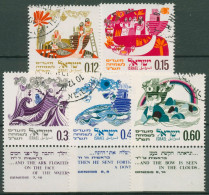 Israel 1969 Jüdische Festtage Arche Noah 449/53 Mit Tab Gestempelt - Gebruikt (met Tabs)