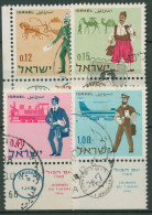 Israel 1966 Tag Der Briefmarke Postboten 378/81 Mit Tab Gestempelt - Usados (con Tab)