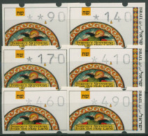 Israel ATM 1994 Weihnachten Versandstellenatz 6 Werte, ATM 23 S2 Postfrisch - Franking Labels