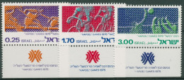 Israel 1975 Hapoel-Sportspiele 639/41 Mit Tab Postfrisch - Nuovi (con Tab)