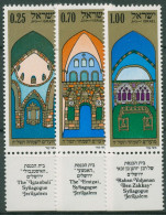 Israel 1974 Jüdische Festtage Synagogen 616/18 Mit Tab Postfrisch - Nuovi (con Tab)