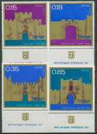 Israel 1971 Unabhängigkeit Jerusalem Stadttore 503/06 Mit Tab Postfrisch - Neufs (avec Tabs)