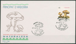 Andorra (span.) 1990 Naturschutz Pilze Schmierling 216 FDC (X60358) - Brieven En Documenten
