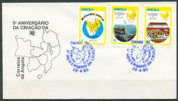 Angola 1985 Entwicklung Des Südl. Afrika Erdöl Flaggen 720/22 FDC (X60983) - Angola