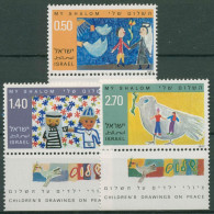 Israel 1977 Kinderzeichnungen "Frieden" 693/95 Mit Tab Postfrisch - Unused Stamps (with Tabs)