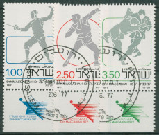 Israel 1977 Sport Makkabiade 704/06 Mit Tab Gestempelt - Oblitérés (avec Tabs)