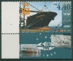 Israel 1995 Reederei ZIM Containerschiff 1335 Mit Tab Gestempelt - Usati (con Tab)