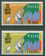 Macau 1975 Jahrestag Der Revolution'74 Menschengruppe 463/64 Postfrisch - Ungebraucht