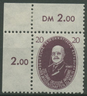 DDR 1950 Deutsche Akademie D. Wissenschaften 268 Ecke 1 Postfrisch, Falz Im Rand - Ungebraucht