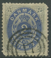 Dänemark 1870/1872 Ziffern 2 Sk. 16 I Aa Mit Nr.-Stpl. 17 FREDERICIA, Zahnfehler - Gebruikt