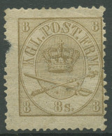 Dänemark 1864/1870 Kroninsignien 8 Skilling 14 A Mit Falz, Mängel - Unused Stamps