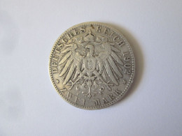 Allemagne/Germany-Bavaria 2 Mark 1902 D Otto Roi/King Of Bavaria Argent/Silver Coin,diameter=28 Mm,weight=11 Grams - 5 Mark