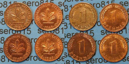 1 Pfennig Complete Set Year 1969 All Mintmarks (D,F,G,J)   (424 - Sonstige – Europa