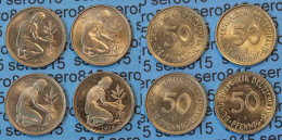50 Pfennig Complete Set Year 1974 All Mintmarks (D,F,G,J) Jäger Nr. 424   (420 - Sonstige – Europa