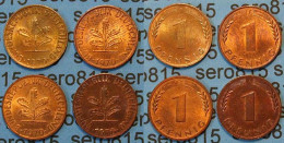 1 Pfennig Complete Set Year 1970 All Mintmarks (D,F,G,J)  (425 - Otros – Europa