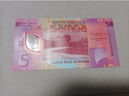 Billete Samoa, 5 Tala, Año 2008, Serie AA, Nº Bajisimo 0008408, UNC - Samoa