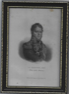 Cadre 15 Cm X 21  Cm     Le Maréchal  NEY  Prince De La Moskowa / Gravure De Couché  Fils  1827 - Documentos Históricos