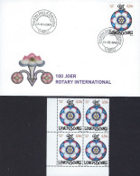 Luxembourg - Luxemburg -  FDC  2005   1  Bloc  à 4   MNH**   100 JOER ROTARY INTERNATIONAL - FDC