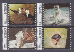 1989 Dominica 1233-1236 20 Years Of Apollo 11 Moon Landing 7,50 € - Sud America
