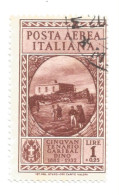 (REGNO D'ITALIA) 1932, MORTE GIUSEPPE GARIBALDI, POSTA AEREA, 1+0,25L - Francobollo Usato, Annullo Da Periziare - Luftpost