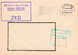 DDR Brief ZKD 1965 VEB Berliner Spezial Geräte Berlin - Zentraler Kurierdienst