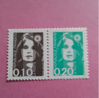 Paire N°2617 0.10 + 0.20 C Neuf ** Cote 2024 8€ - 1989-1996 Marianne Du Bicentenaire